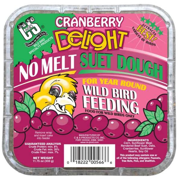 11.75 oz. Cranberry Delight No Melt Suet Dough Plus Freight