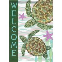Sea Turtle Welcome Garden Flag-CHA50325