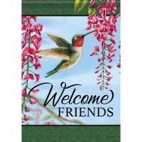 Hummingbird Floral Garden Flag-CHA50421