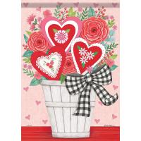 Valentine Basket Garden Flag-CHA50425