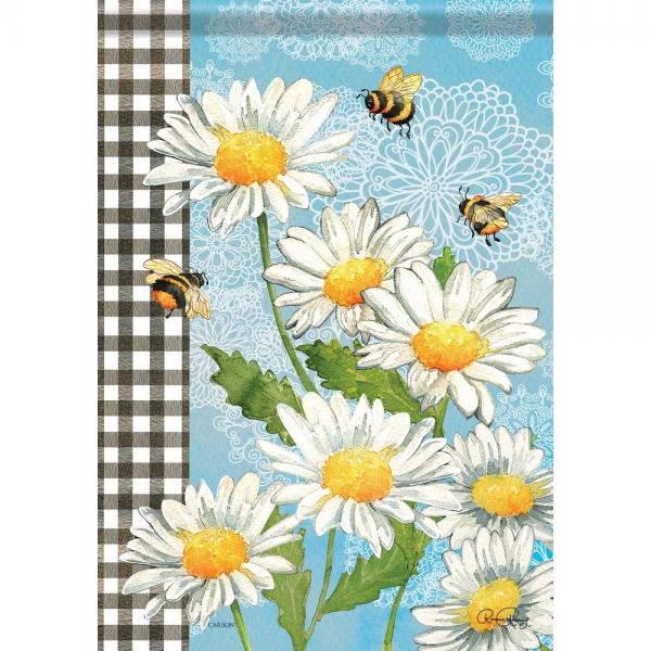 Bees and Daisies Garden Flag