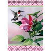 Hibiscus Hummingbird House Flag-CHA52369