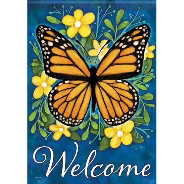 Monarch Morning Garden Flag Monarch Morning Garden Flag