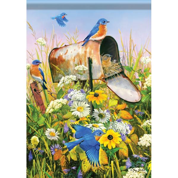 Bluebird & Flowers Garden Flag Bluebird & Flowers Garden Flag