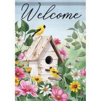 Welcome Finches Garden Flag-CHA53325