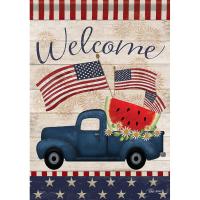 Patriotic Truck Garden Flag-CHA53341