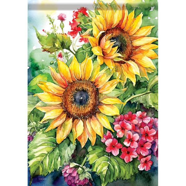 Sunflowers & Geraniums Garden Flag Sunflowers & Geraniums Garden Flag