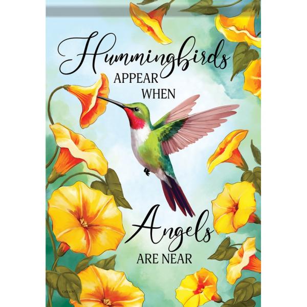Hummingbirds Appear Garden Flag Hummingbirds Appear Garden Flag