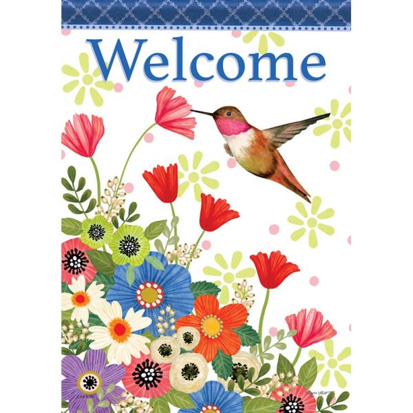 Garden Hummingbird House Flag Garden Hummingbird House Flag