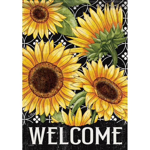Welcome Sunflowers House Flag Welcome Sunflowers House Flag