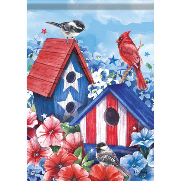 Patriotic Birdhouses House Flag Patriotic Birdhouses House Flag