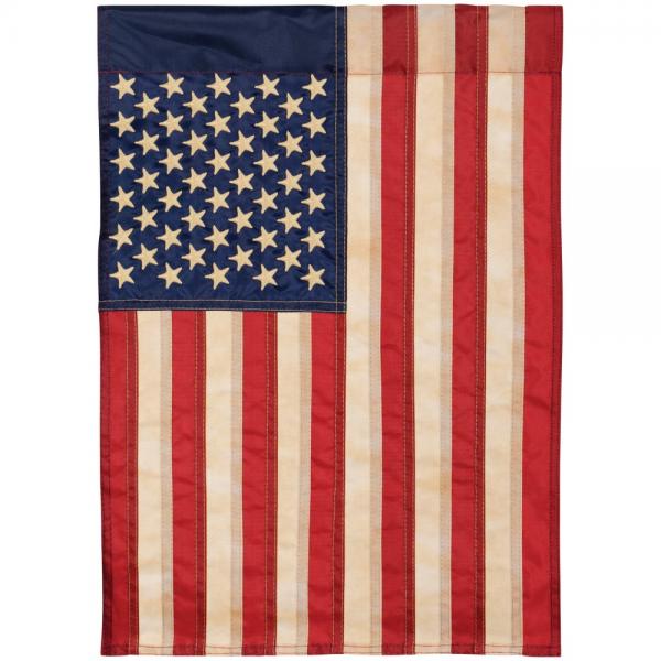 Tea Stained American Garden Flag