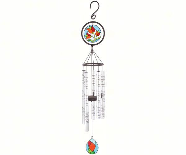 In Memory 35 inch Stained Glass Sonnet Windchime