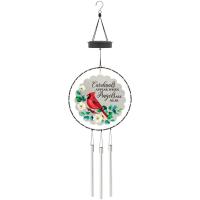 Cardinals Appear 30 inch Solar Spinner Chime-CHA65091