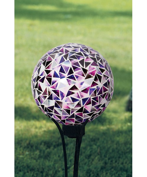 10 inch Mosaic Gazing Ball Purple