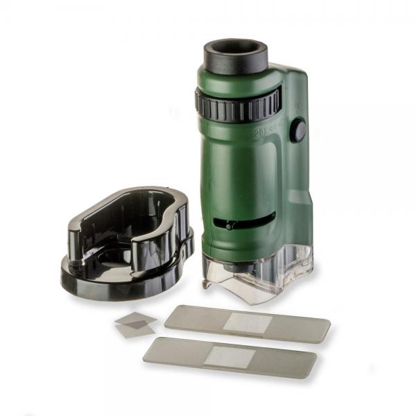 20x 40x Zoom Pocket Microscope with a built-in LED