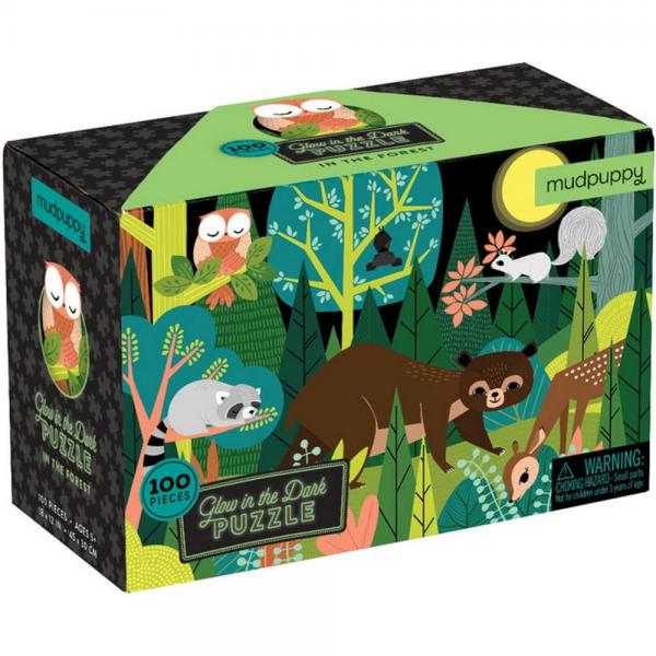In the Forest Glow in the Dark Puzzle 100 pcs
