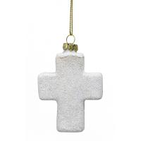 White Cobane Cross Ornament-9991