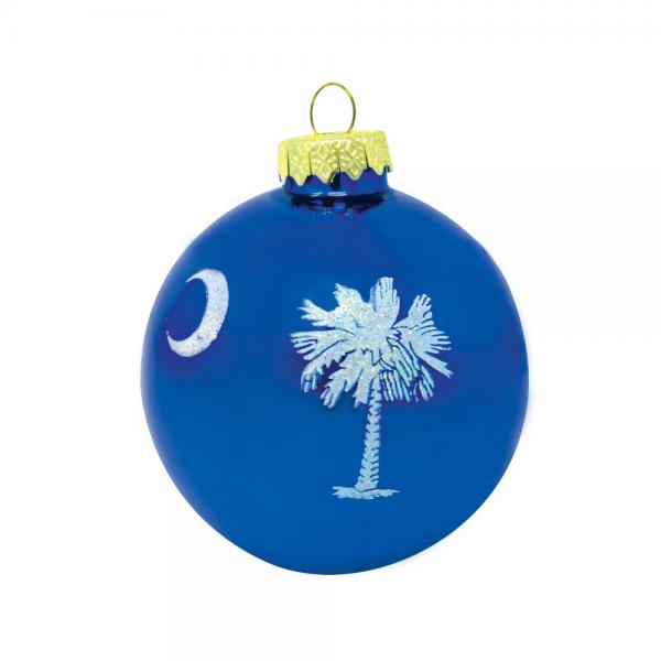 Palmetto Tree Blue Ornament