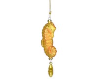 Twinkle Seahorse Gold and Orange Ornament-COBANEC102