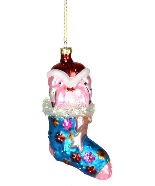 Flamingo stocking stuffers Blue Ornament (COBANEC123)