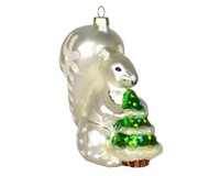 White Squirrel Brown Eyes Ornament COBANEC349