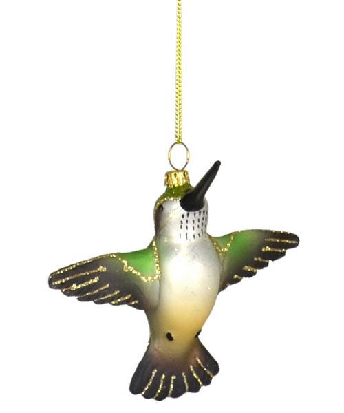 Female Ruby Throated Hummingbird Flying Ornament