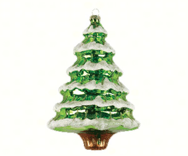 Snowy Pine Tree Green Ornament (COBANED383)