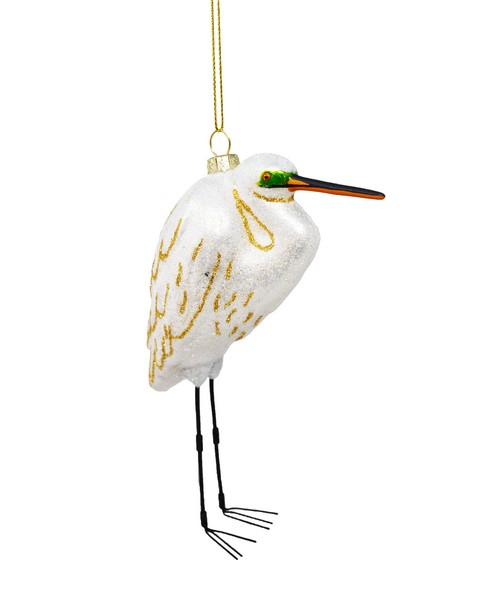 White Egret Ornament