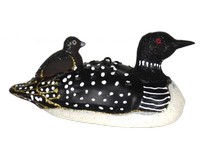 Loon With Baby Ornament-COBANEE380