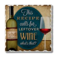 Leftover Wine Single Tumbled Tile Coaster-CART0201366