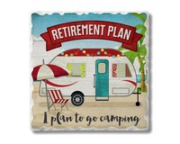 Retirement Plan Single Tumbled Tile Coaster-CART0201585