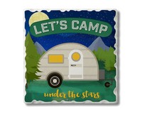 Camp Under Stars Single Tumbled Tile Coaster-CART0201587