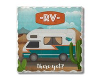 RV There Yet Single Tumbled Tile Coaster-CART0201591