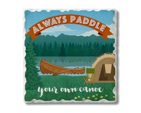 Always Paddle Single Tumbled Tile Coaster-CART0201593