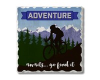 Adventure Awaits Single Tumbled Tile Coaster-CART0201595