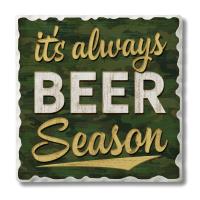 Beer Season Single Tumbled Tile Coaster-CART0201647