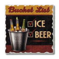Bucket List Single Tumbled Tile Coaster-CART0201654
