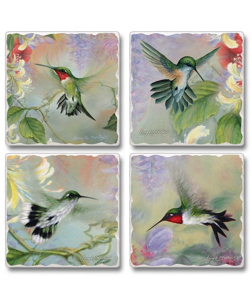 Nature's Gift of Feathers 4-Pack Assorted Coasters