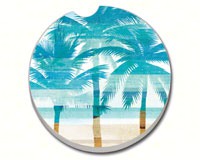 Beachscape Palms Car Coaster-CART08395