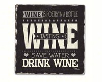 Wine Tasting Single Tumbled Tile Coaster-CART11233