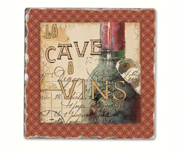 French Cellar Single Tumbled Tile Coaster