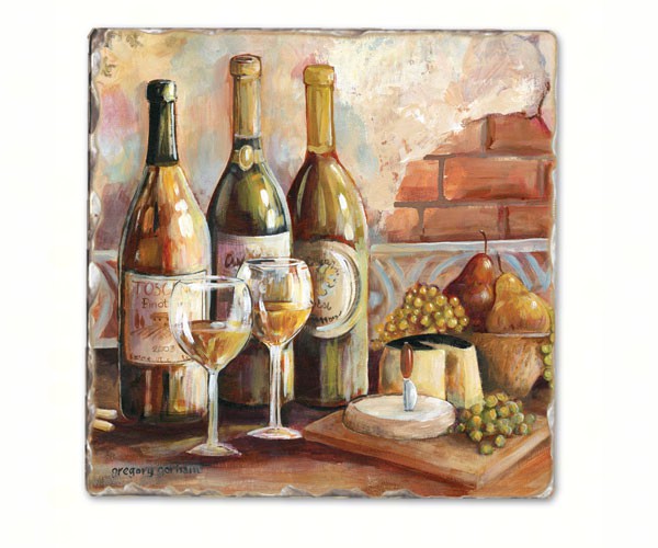 Tuscan Pinot Single Tumbled Tile Coaster