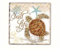 Salt Life Single Tumbled Tile Coaster-CART11925