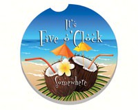 Five O'clock Coconuts Car Coaster-CART12777