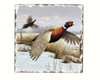 Game Birds Tumbled Tile Trivet-CART15178