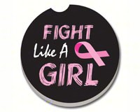 Fight Like a Girl Car Coaster-CART17128
