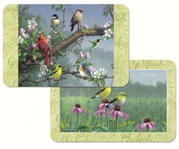 Beautiful Songbirds Reversible Placemat Plastic