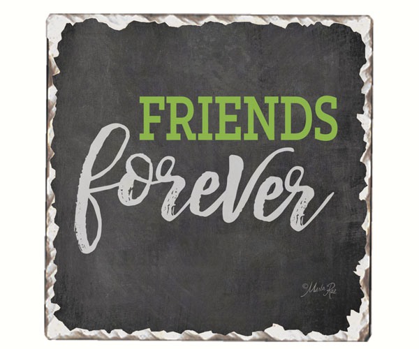 Friends Forever Single Tumbled Tile Coaster