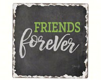 Friends Forever Single Tumbled Tile Coaster-CART67853